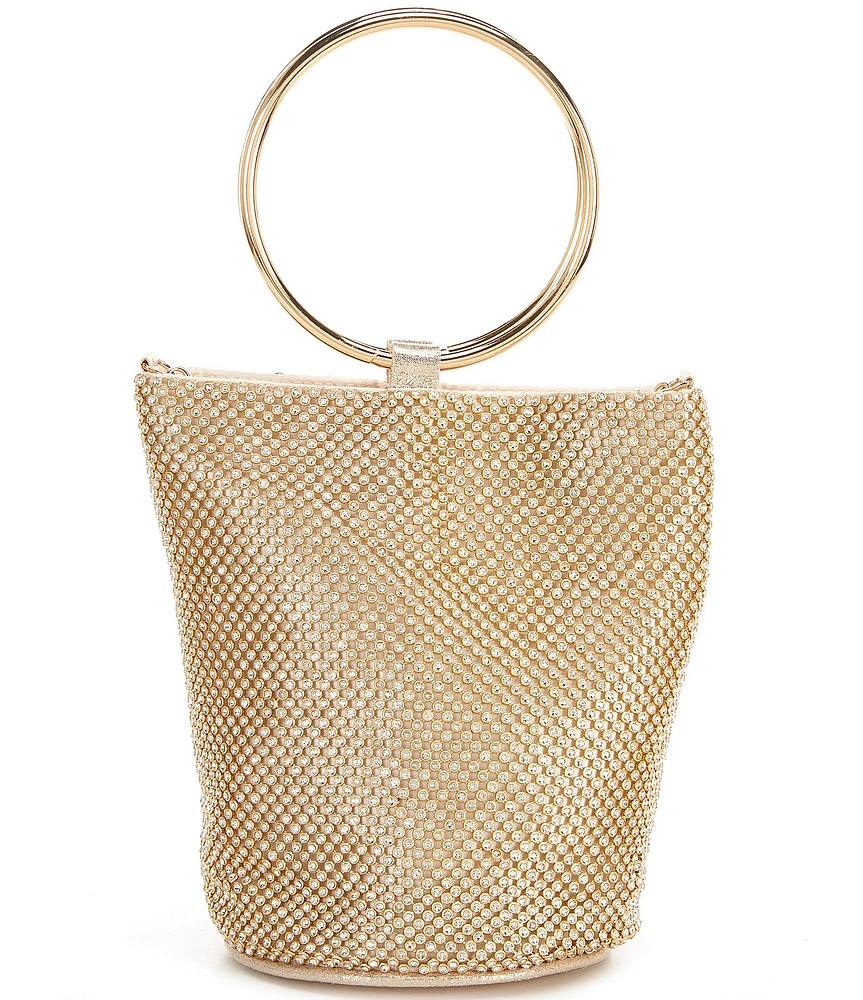 Landry Crystal Mesh Top Handle Clutch