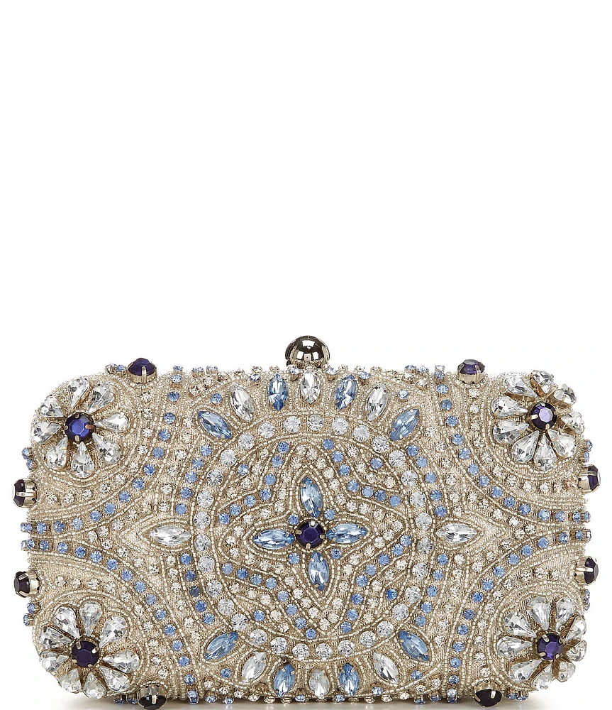 Landry Encrusted Crystal Minaudiere Clutch