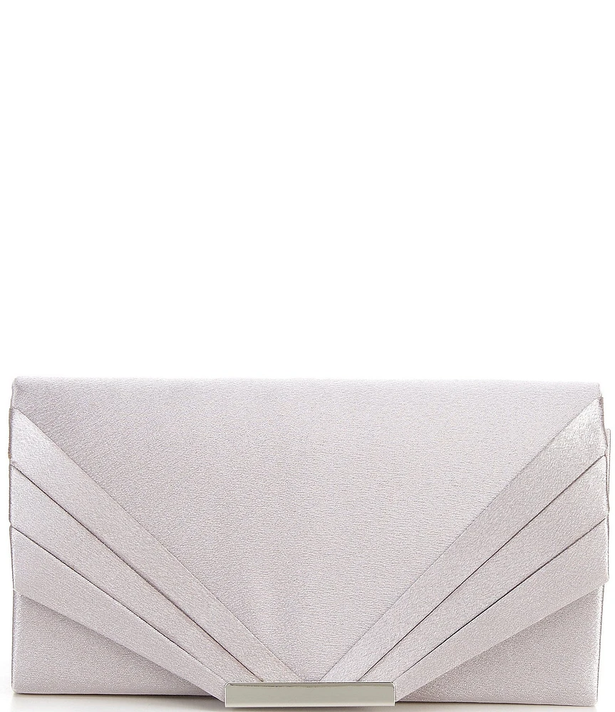 Landry Satin Bar Flap Clutch