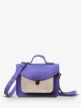 leather hand bag for woman Purple - Mademoiselle George Cupcake Blueberry | PAUL MARIUS