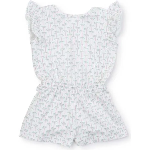 Lila + Hayes Rae Girls' Romper, Pacific Palms Pink