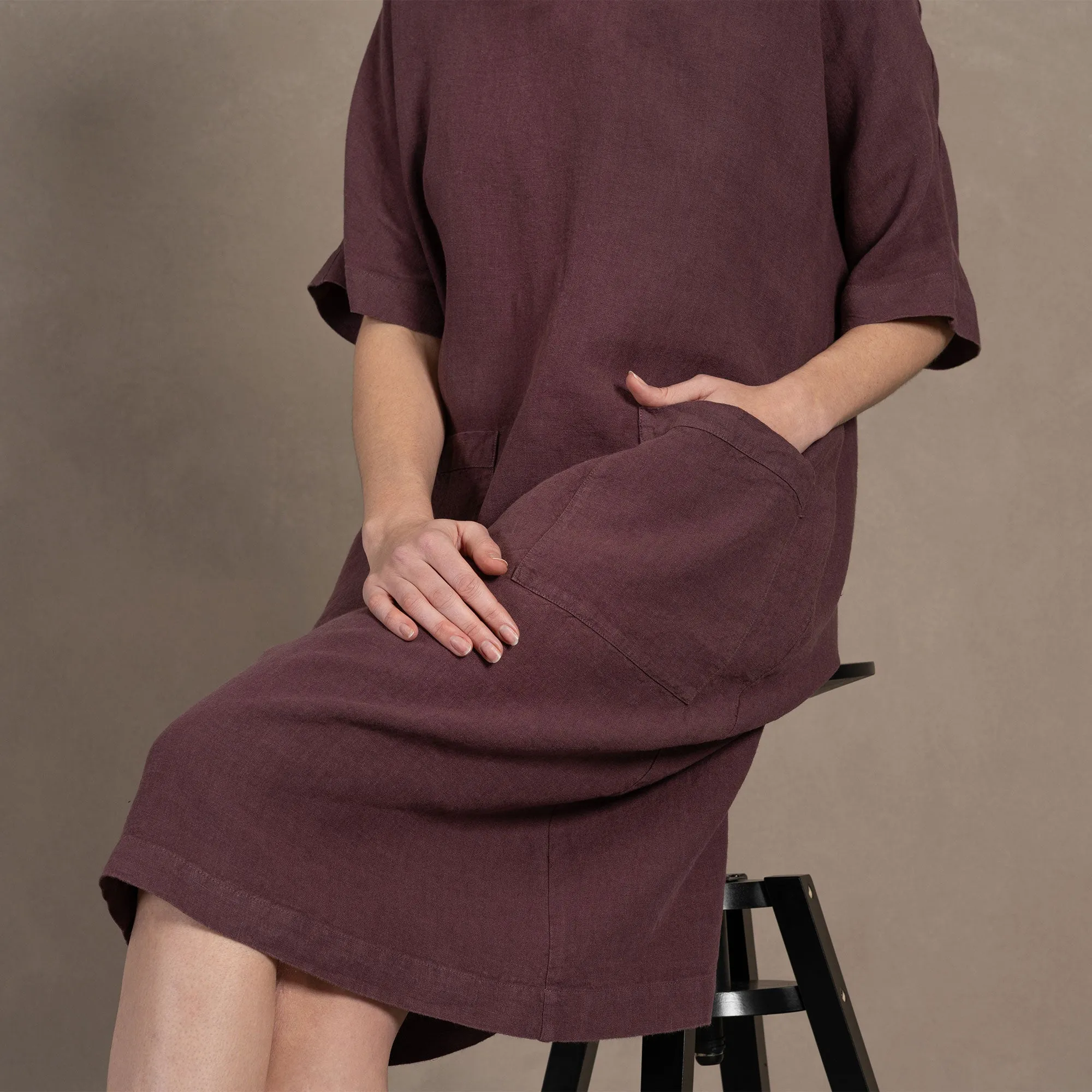 Linen Tunic Ivy Shadow Purple