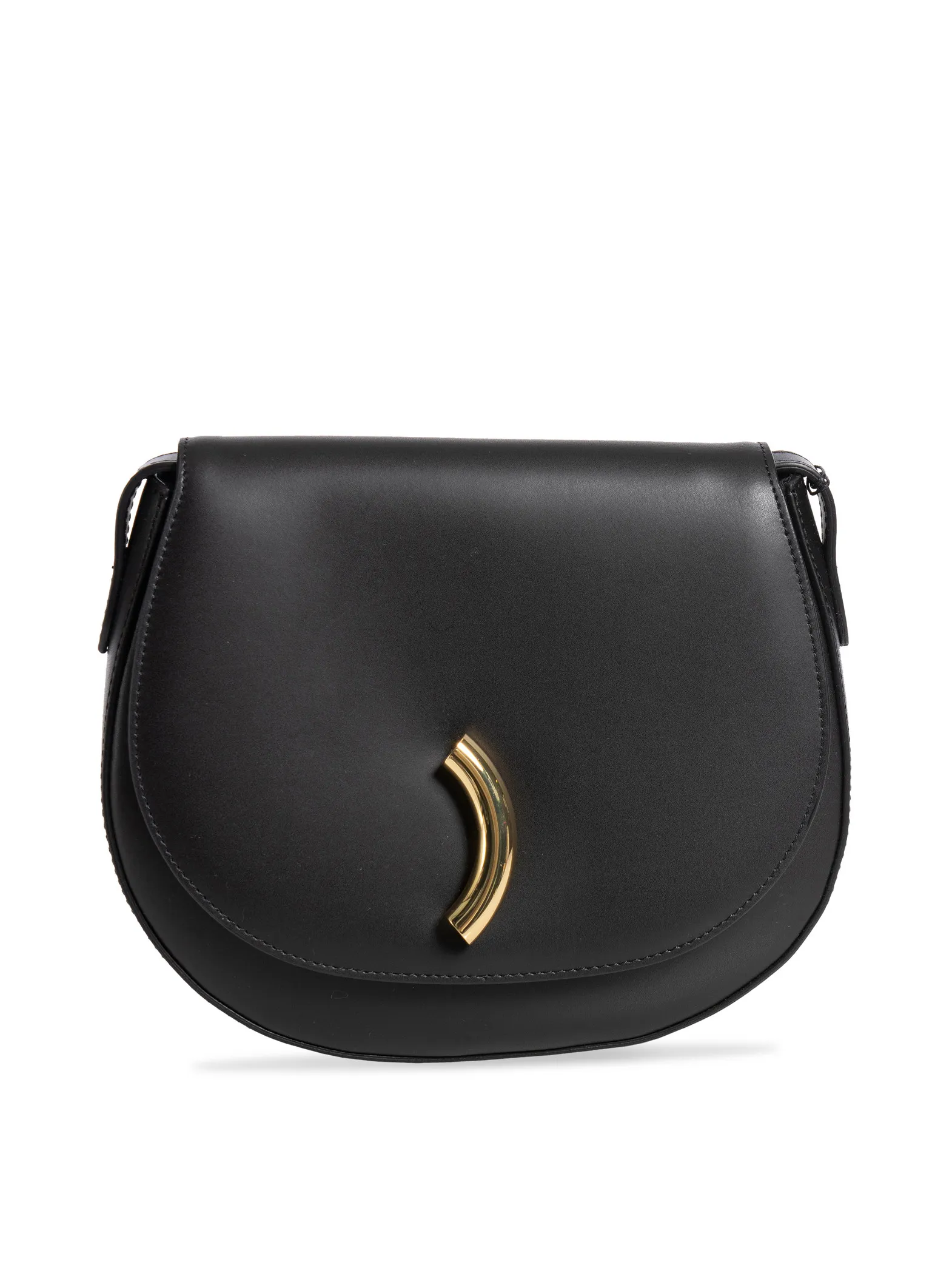 LITTLE LIFFNER BAG MACCHERONI SADDLE BAG CALF LEATHER BLACK