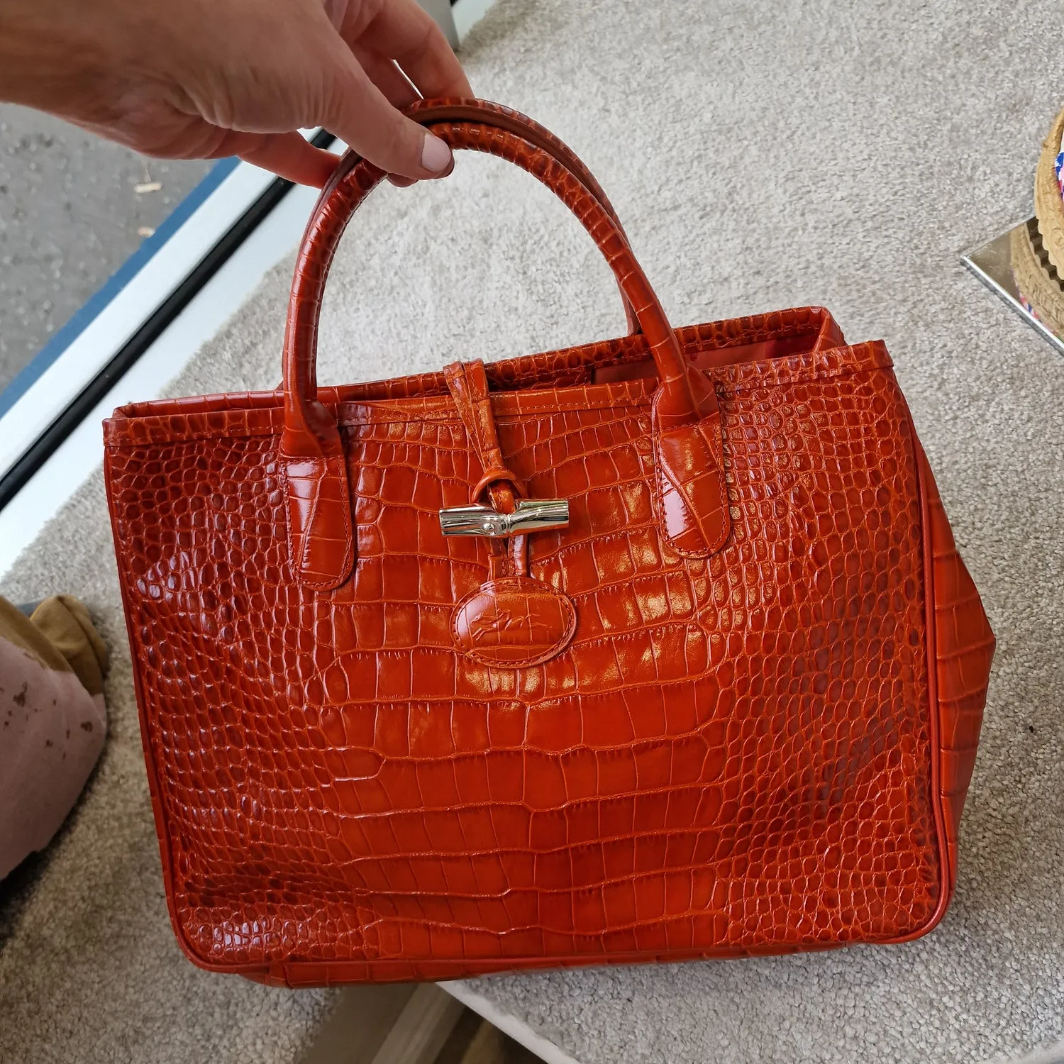 Longchamp Burnt orange leather bag