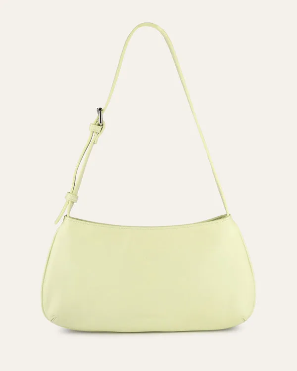 Megan shoulder bag honeydew green leather