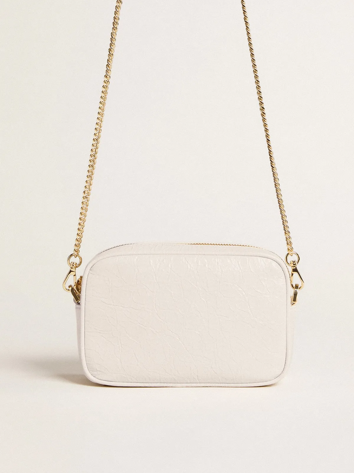 Mini Star Bag in butter-white leather with tone-on-tone star