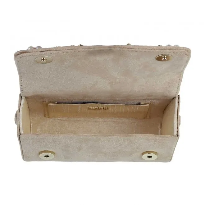 Mochi Women Beige  Flap Clutch