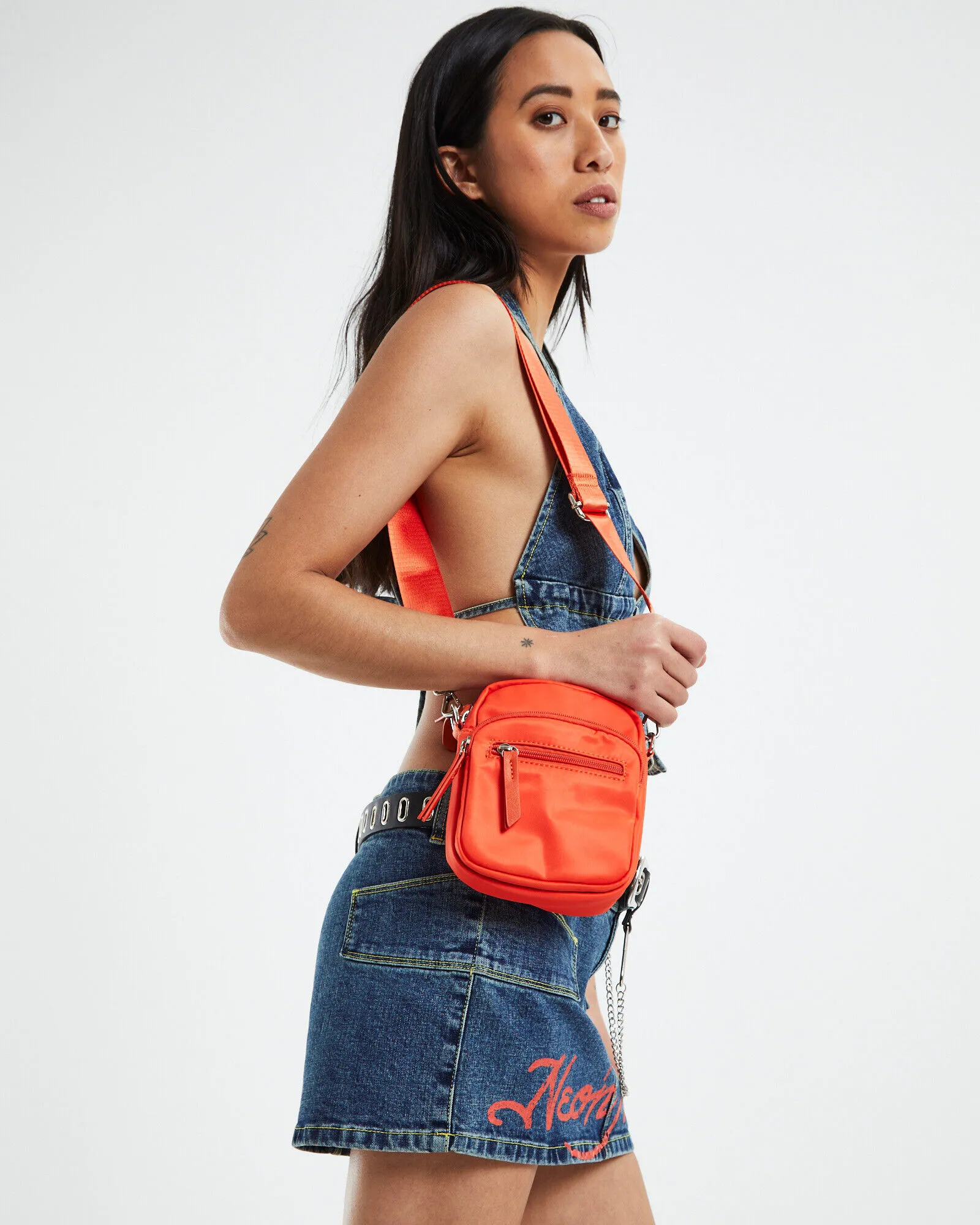 Neon Hart Jesse Nylon Cross Body Bag Orange