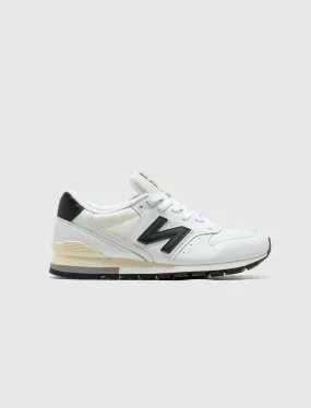 NEW BALANCE 996 MADE IN USA WHITE/BLACK   WHITE