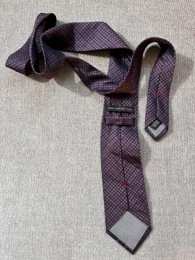 NEW GIRL: Nick Miller's JOHN VARVATOS Maroon Plaid LUXE necktie