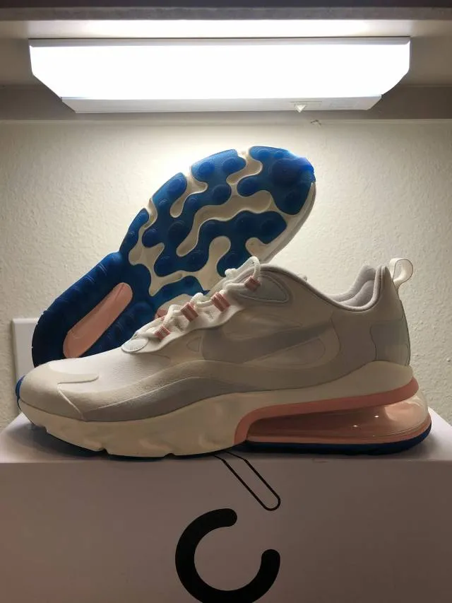 Nike Air Max 270 React Summit White/ Aqua/ Star Dust Pink