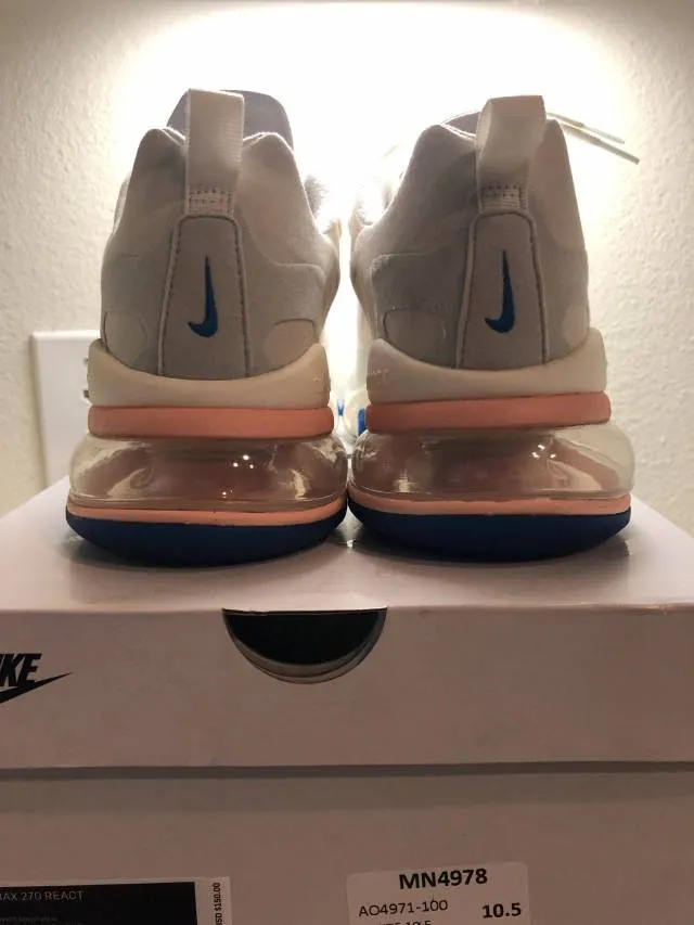 Nike Air Max 270 React Summit White/ Aqua/ Star Dust Pink