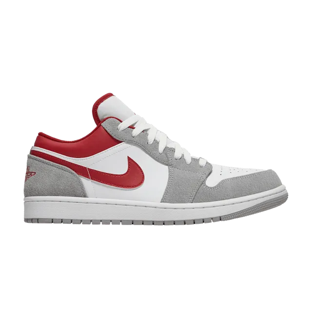 NIKE  JORDAN 1 LOW SE LIGHT SMOKE GREY GYM RED