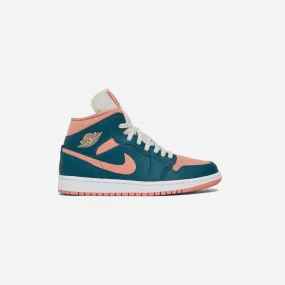 NIKE  JORDAN 1 MID DARK TEAL GREEN (WOMEN'S)