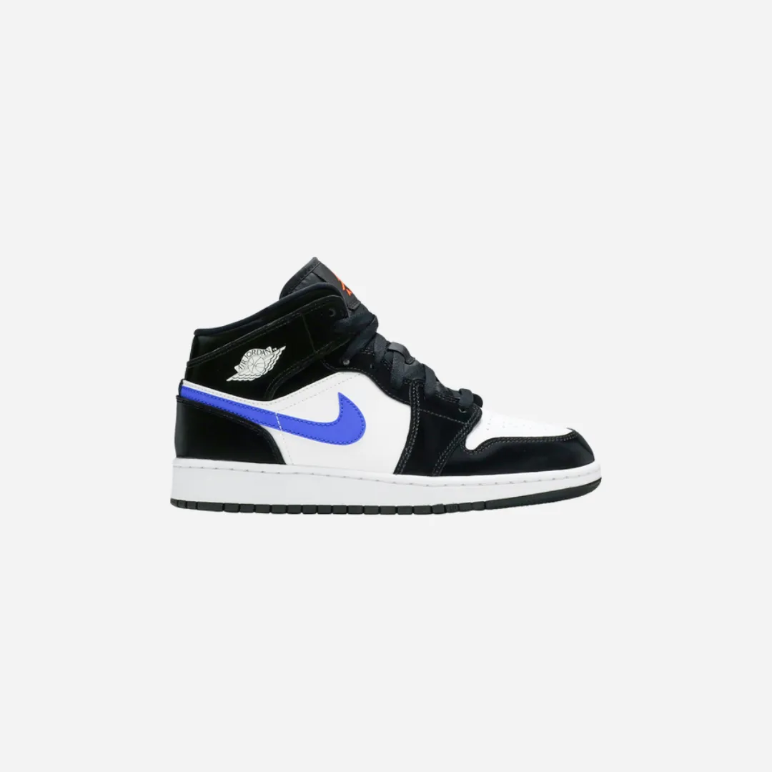 NIKE  JORDAN 1 MIDBLACK RACER BLUE WHITE (GS)