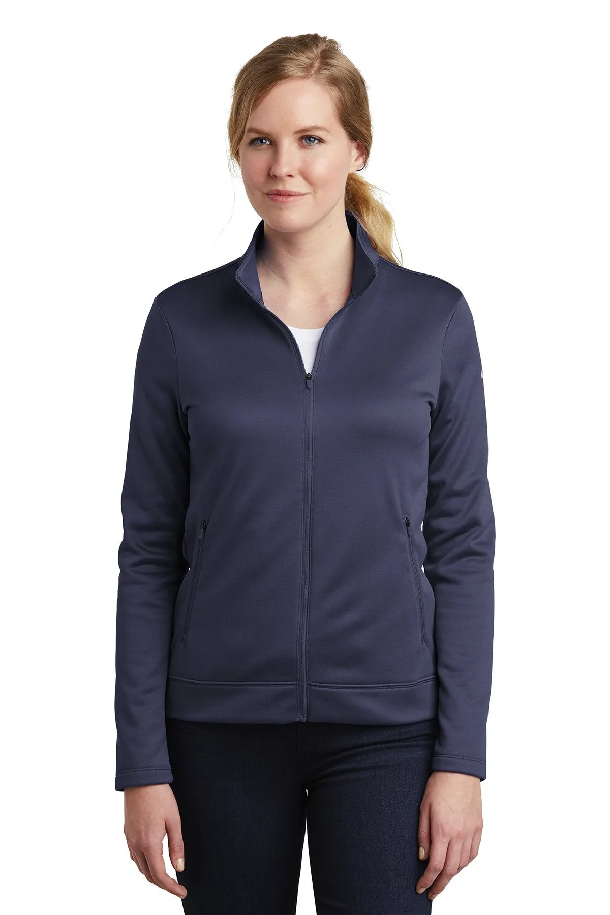 Nike Ladies ThermaFIT FullZip Fleece NKAH6260 Midnight Navy