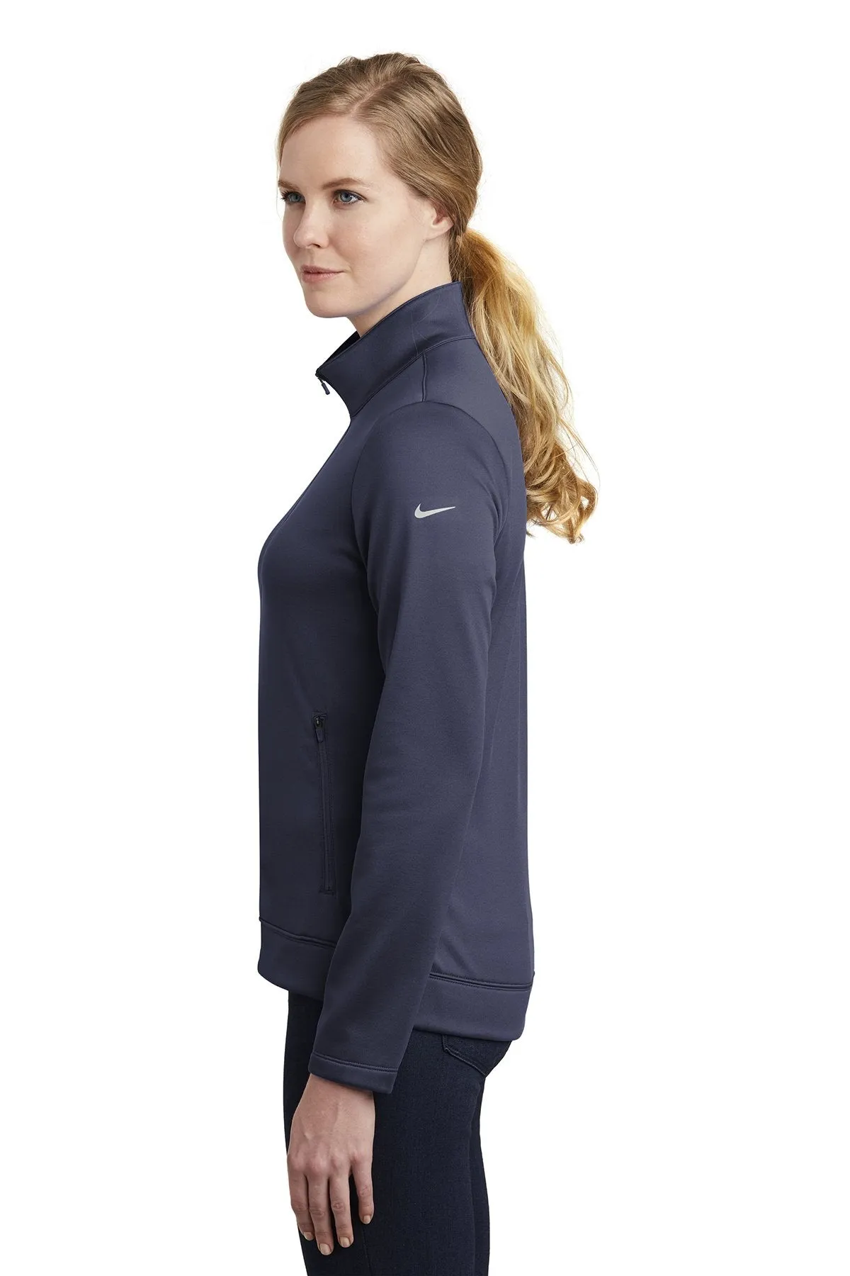 Nike Ladies ThermaFIT FullZip Fleece NKAH6260 Midnight Navy