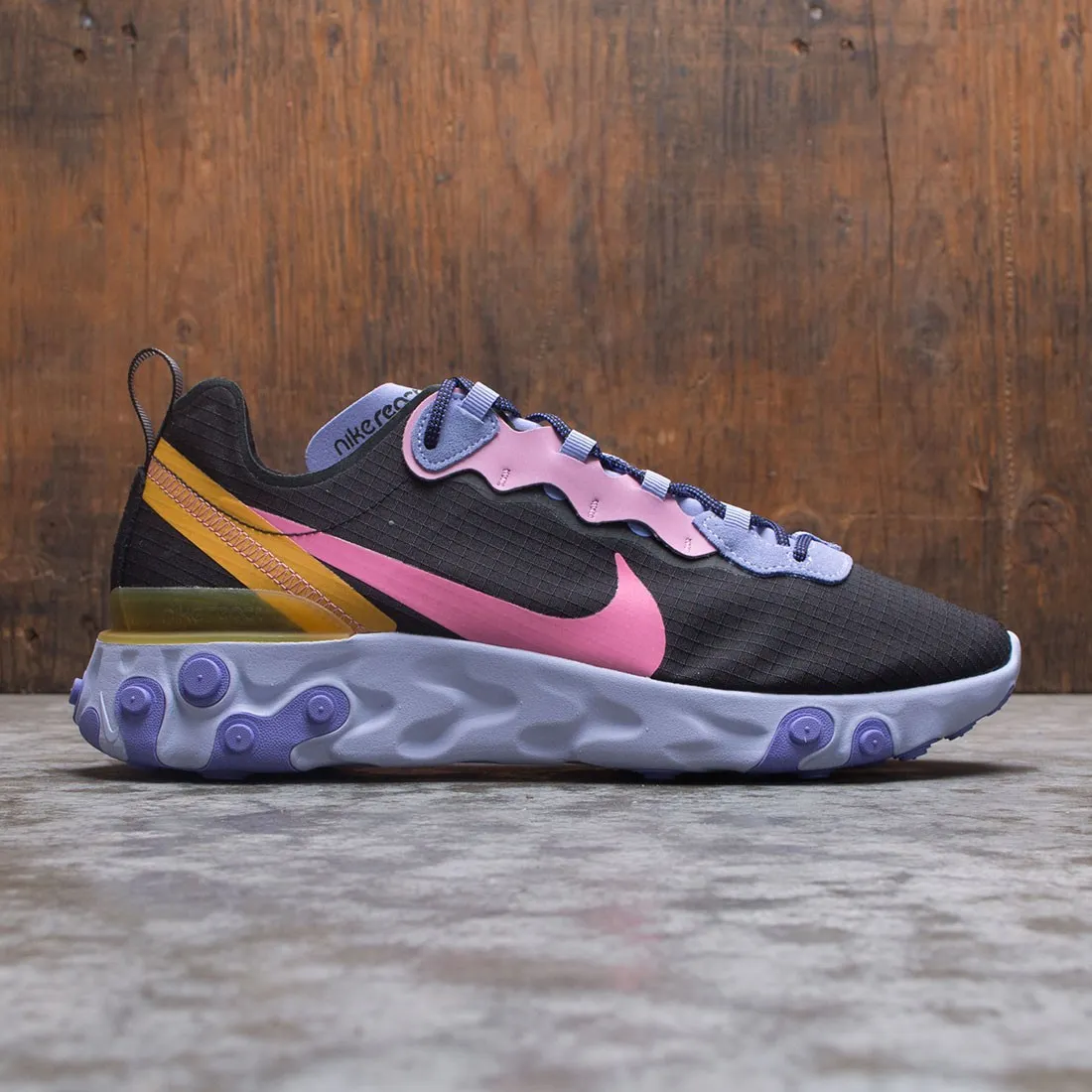 Nike Men React Element 55 (black / magic flamingo-light thistle)