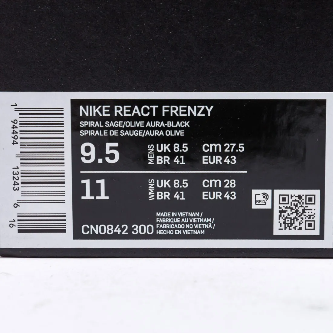 Nike Men React Frenzy (spiral sage / olive aura-black-sail)