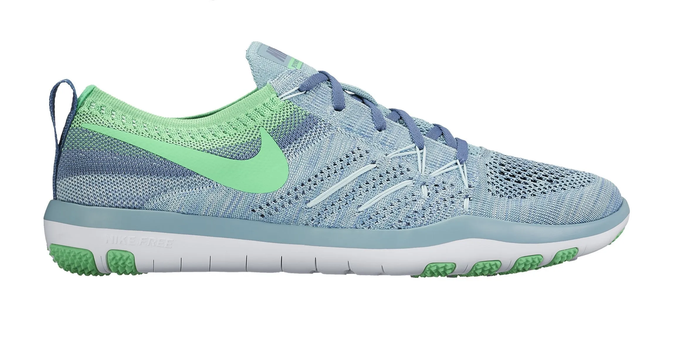 Nike Women's Free TR Focus Flyknit Mica Blue / Electro Green 844817-402-nike