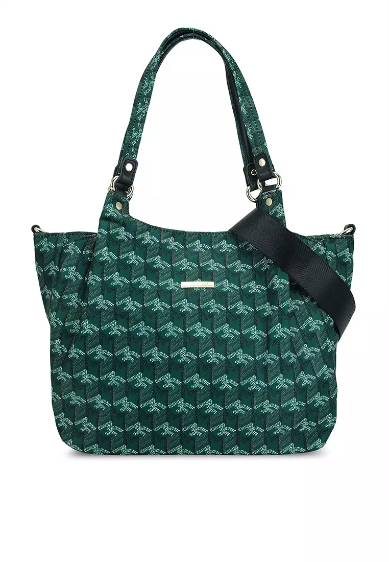 NUVEAU Printed Nylon Convertible Shoulder Bag