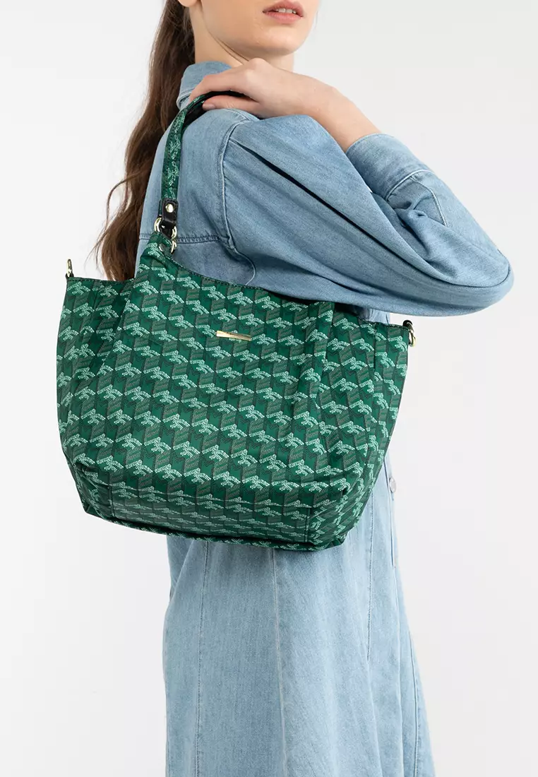 NUVEAU Printed Nylon Convertible Shoulder Bag