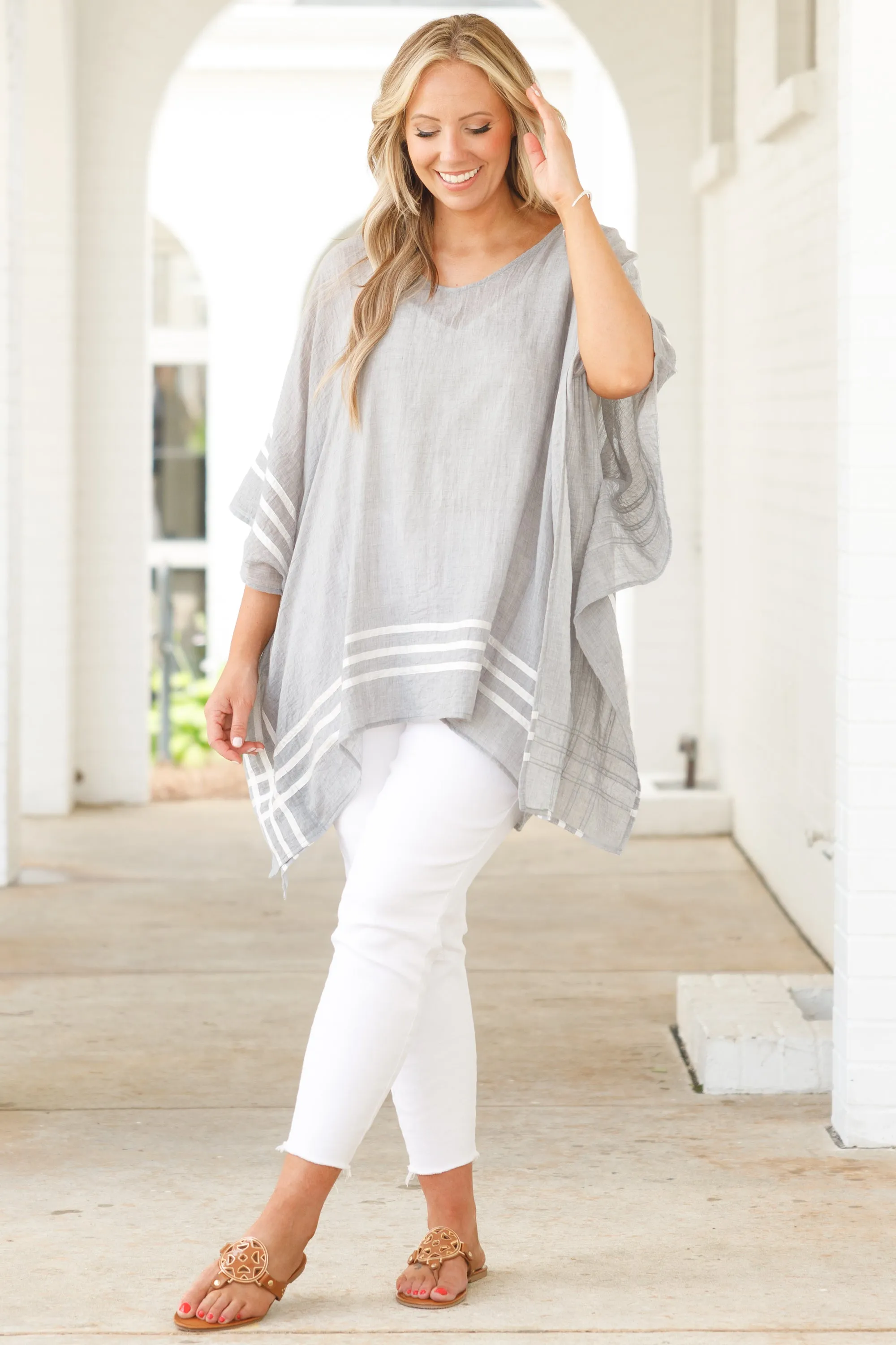 Oh Boy Tunic, Light Grey