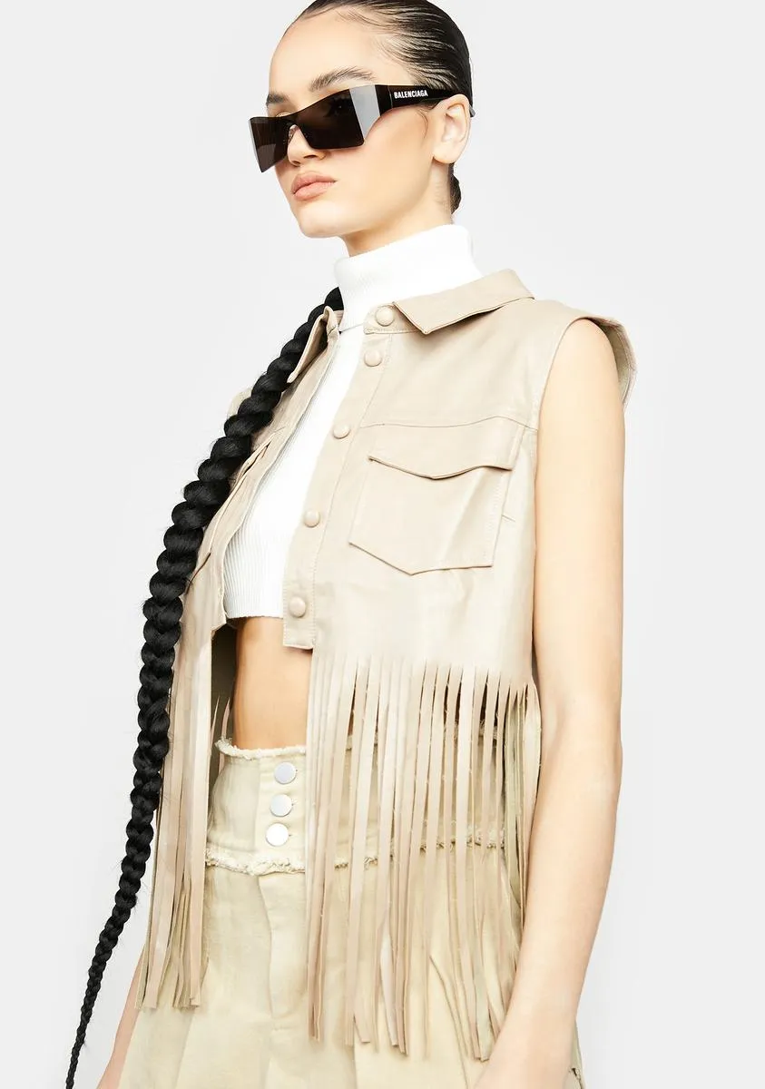 Pass It On Fringe Vest-