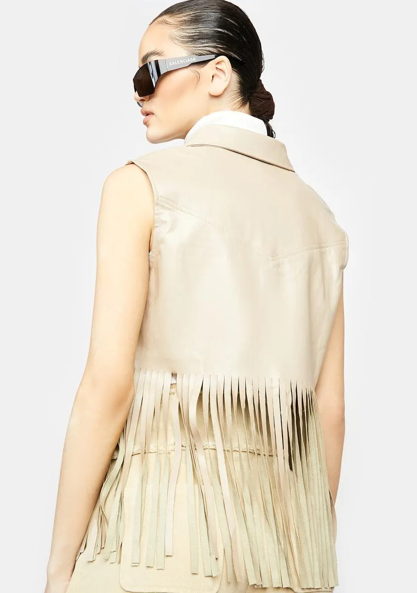 Pass It On Fringe Vest-