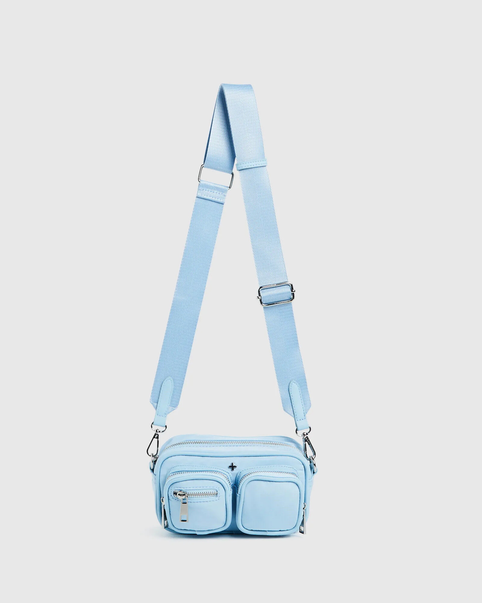 Peta + Jain Lala Recycled Cross Body Bag Sky Blue/Sliver