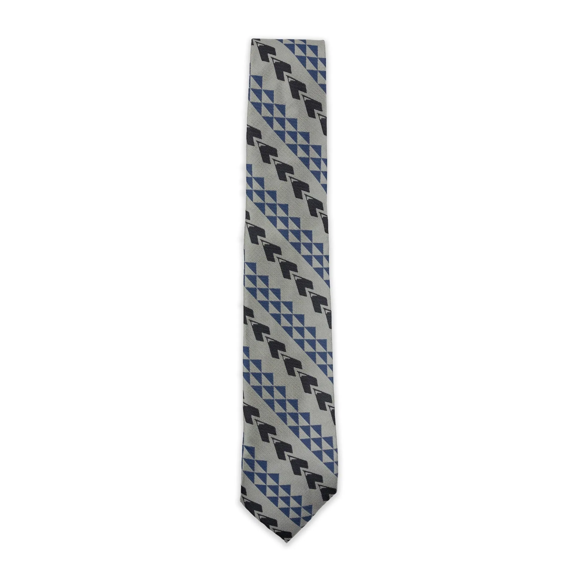 Pineapple Palaka Tribal Tattoo Gray Kakau Necktie