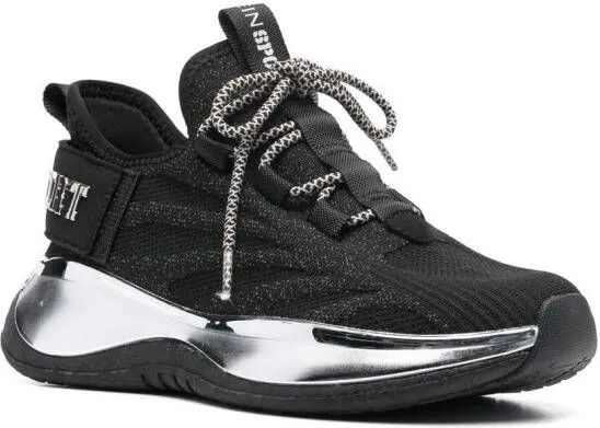 Plein Sport metallic-logo sneakers Black