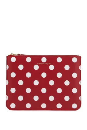 polka dot leather pouch bag SA5100PD RED