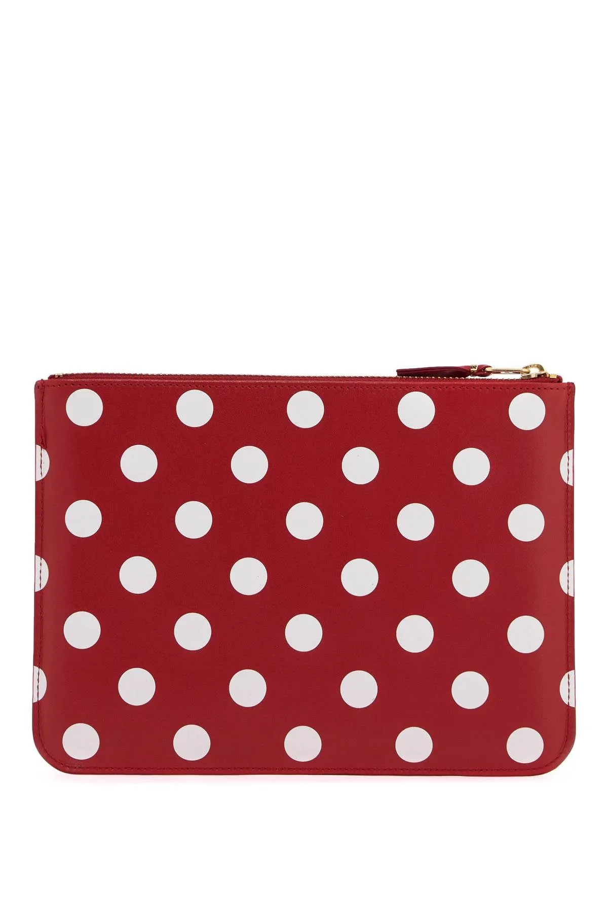 polka dot leather pouch bag SA5100PD RED