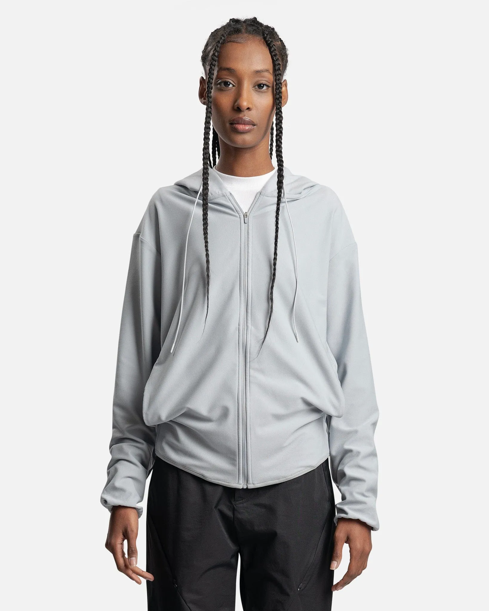 POST ARCHIVE FACTION (P.A.F) Women's 5.0 Hoodie Center in Grey