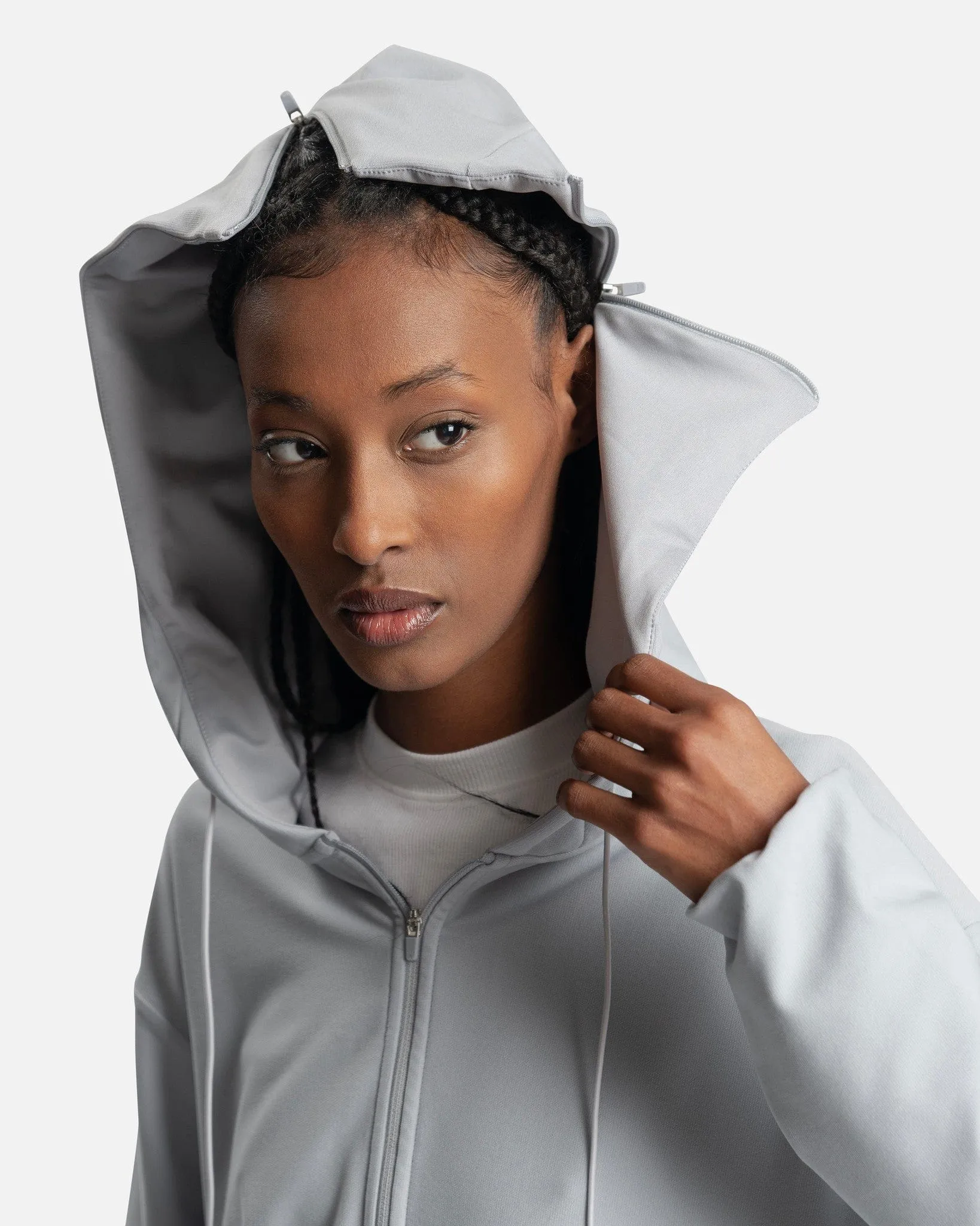 POST ARCHIVE FACTION (P.A.F) Women's 5.0 Hoodie Center in Grey