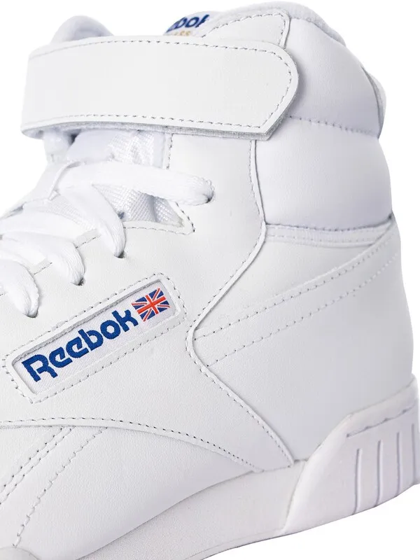 Reebok Ex-O-Fit Hi Leather Trainers - White