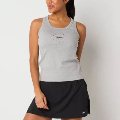 Reebok Womens Scoop Neck Sleeveless Tank Top