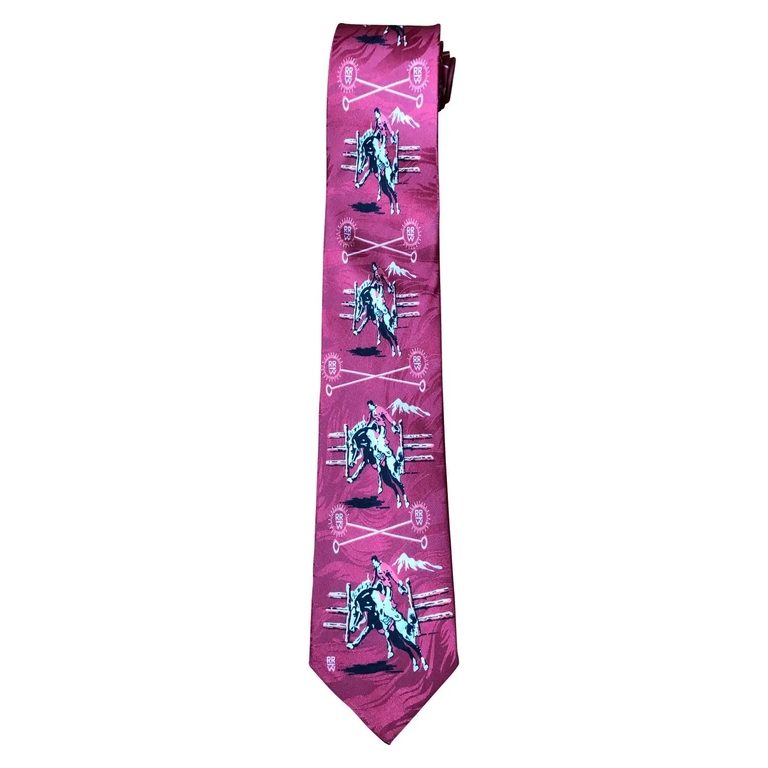 Rockmount Red 100% Silk Bronc & Brand Necktie