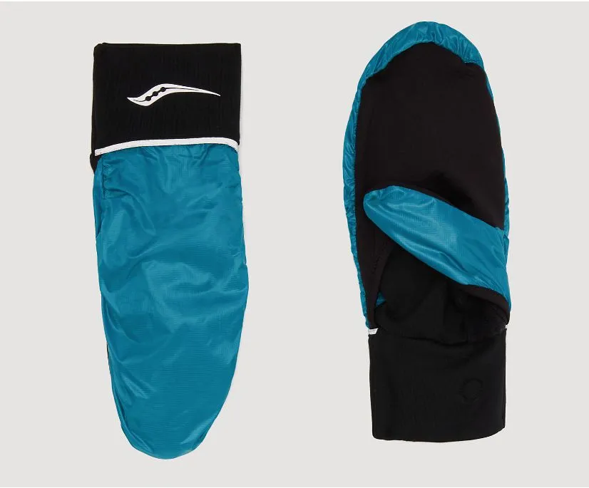 Saucony | Solstice Convertible Mitt | Unisex | Black/Turquoise