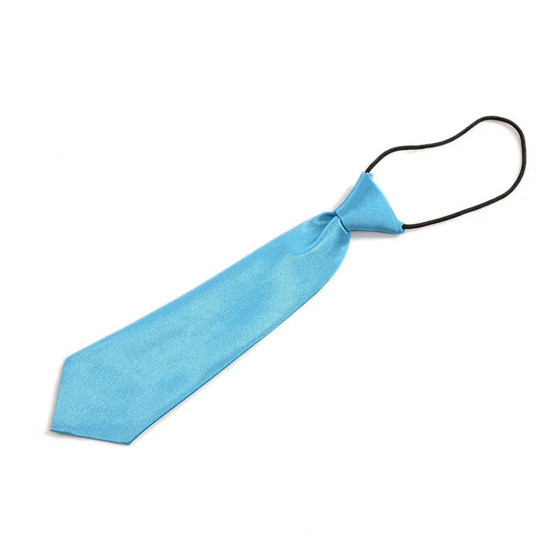 School Boys Children Kids Baby Wedding Solid Colour Elastic Tie Necktie SM6