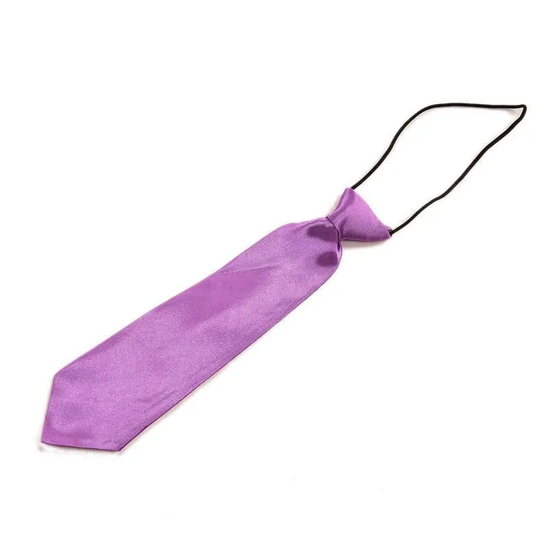 School Boys Children Kids Baby Wedding Solid Colour Elastic Tie Necktie SM6