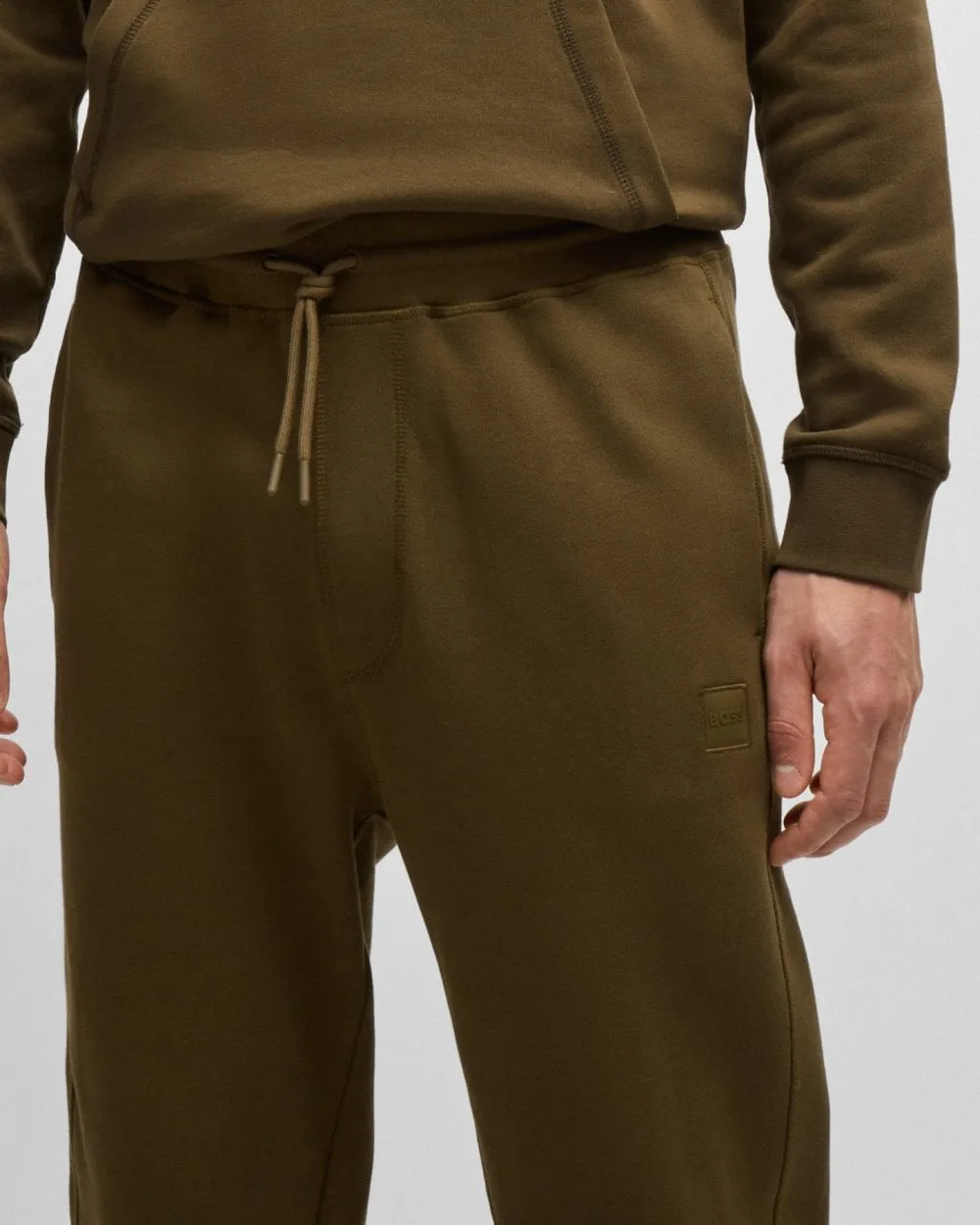 Sestart Mens Cotton-Terry Tracksuit Bottoms With Logo Patch A/W 24