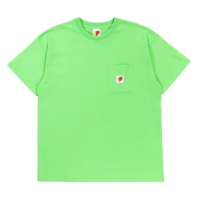 SKY HIGH FARM WORKWEAR LOGO LABEL POCKET T-SHIRT GREEN