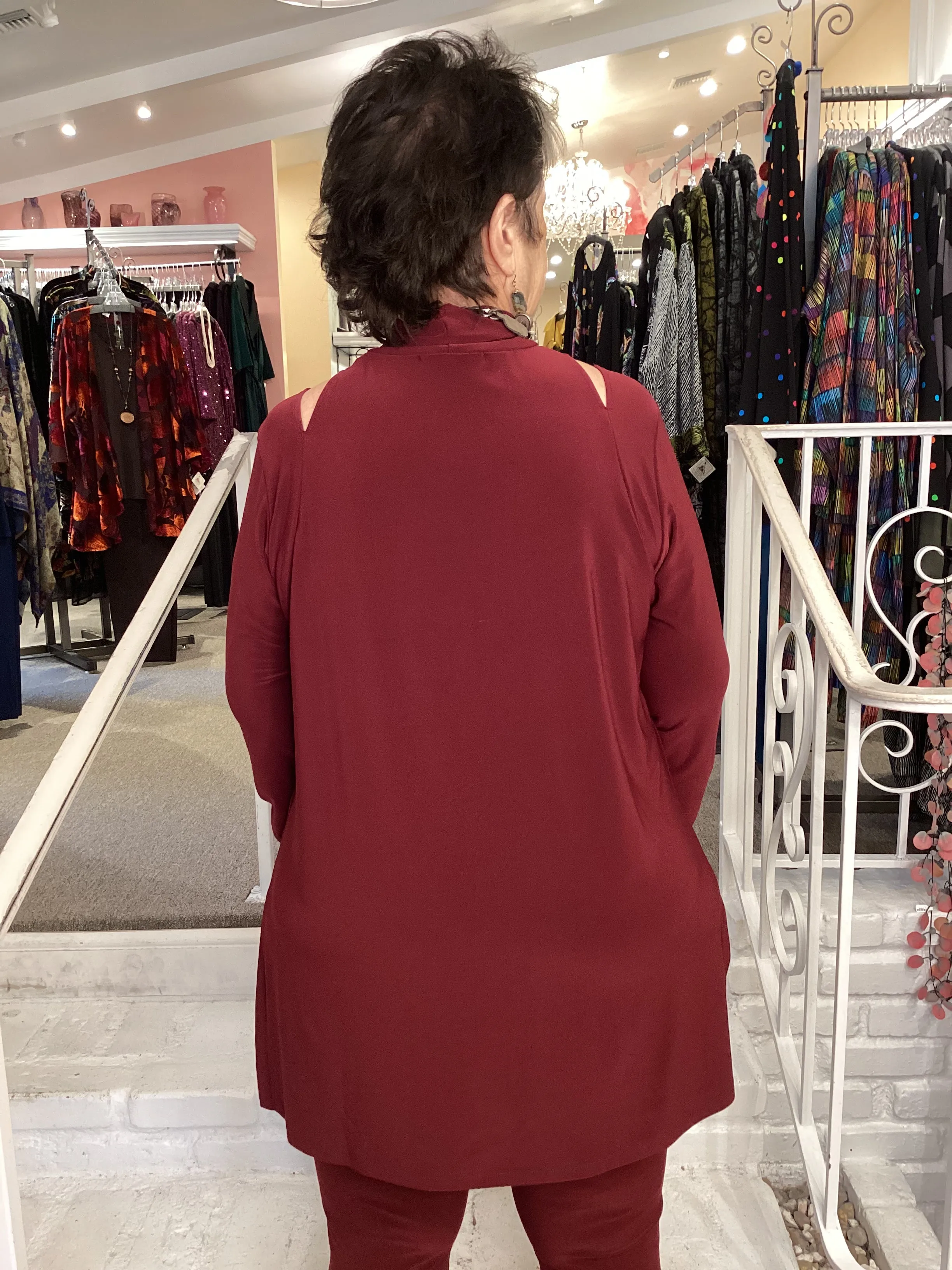 SLICE IT TUNIC - POMEGRANATE