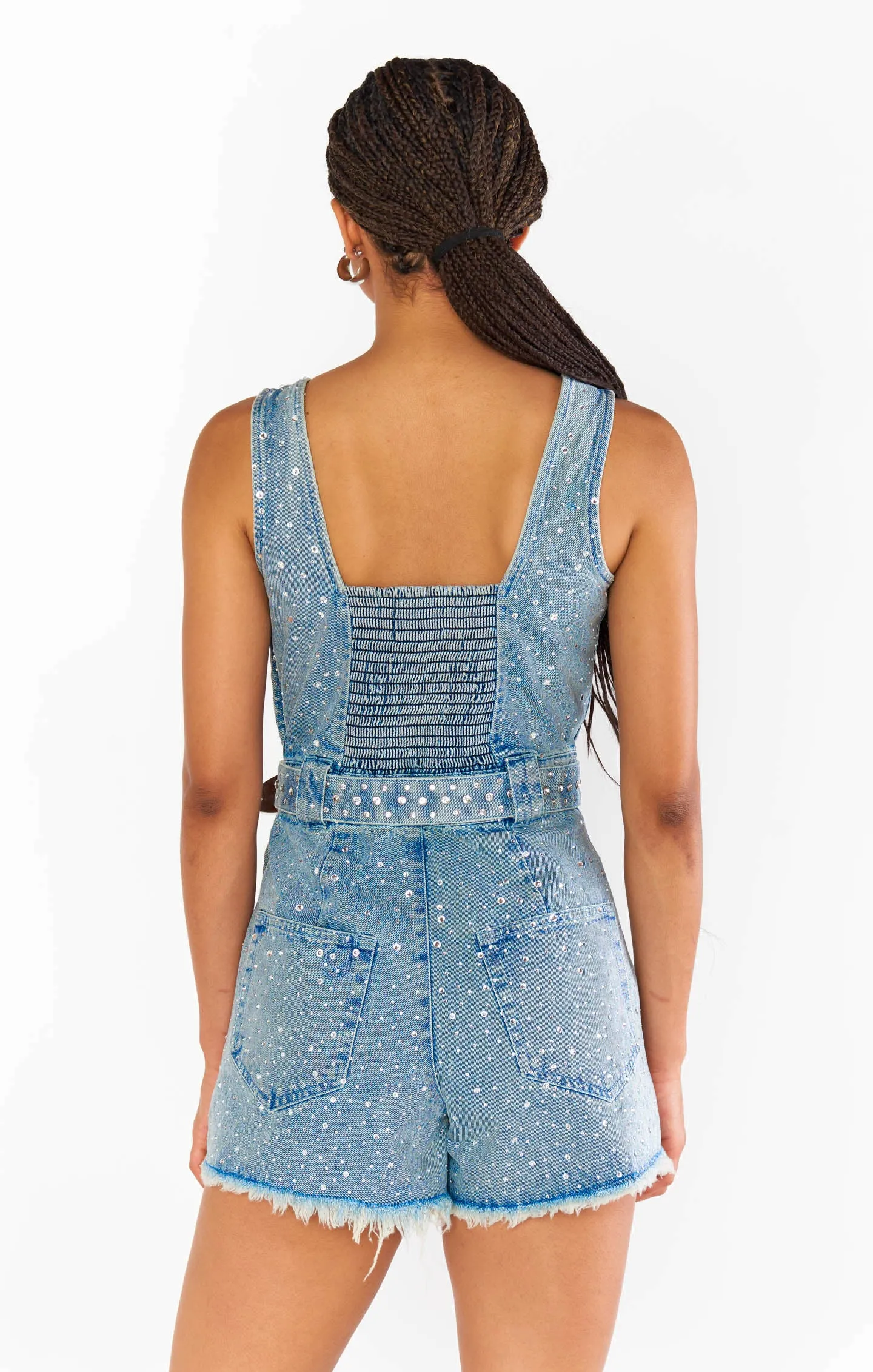 Spears Romper ~ Embellished Indigo