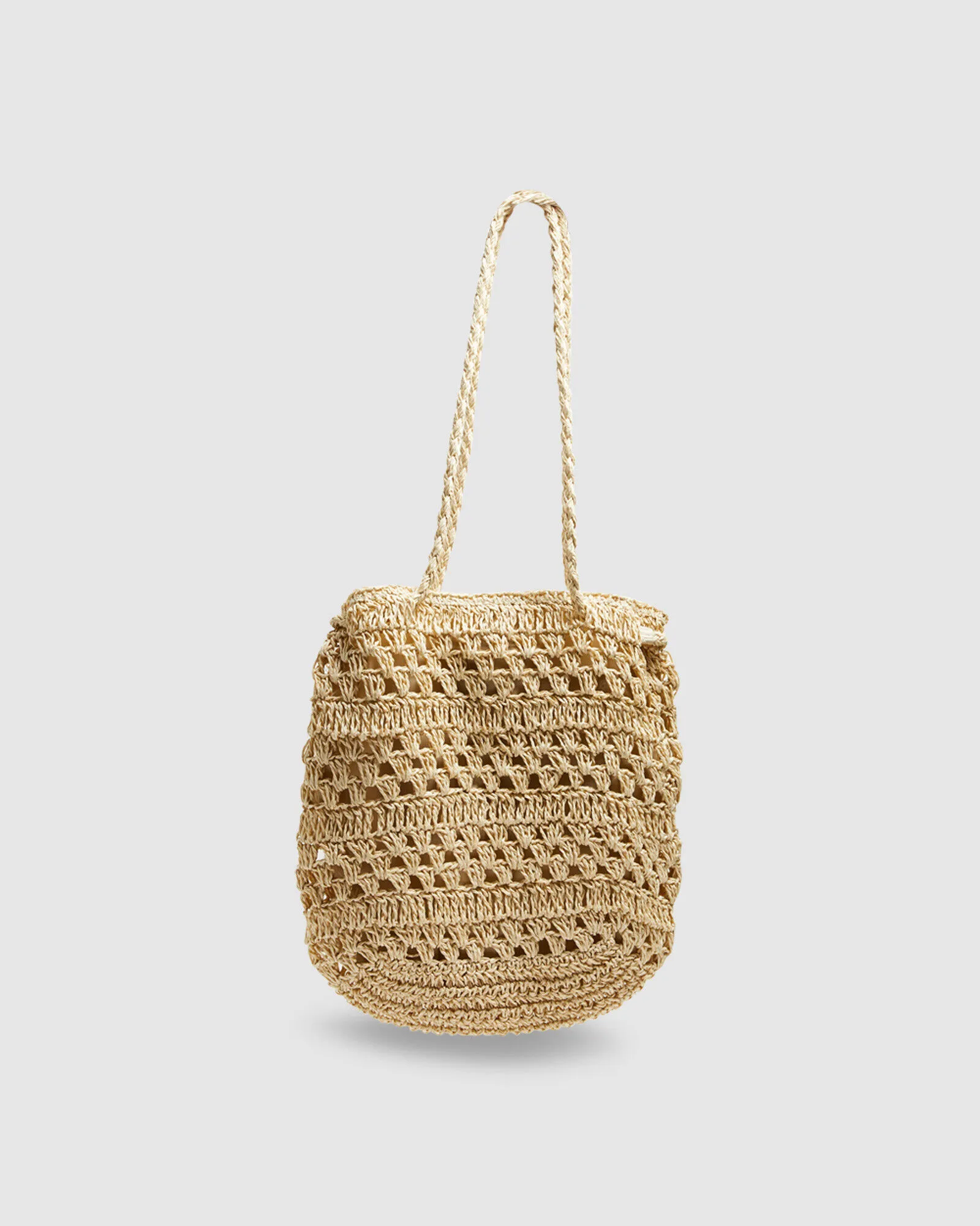 Subtitled Riley Crochet Shoulder Bag Natural