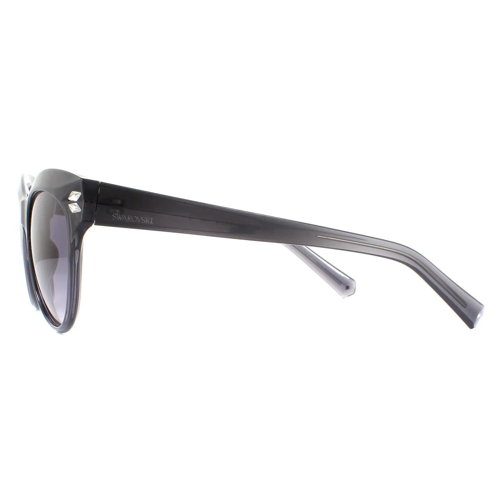 Sunglasses | Cat Eye Black Grey Gradient Sunglasses | Swarovski