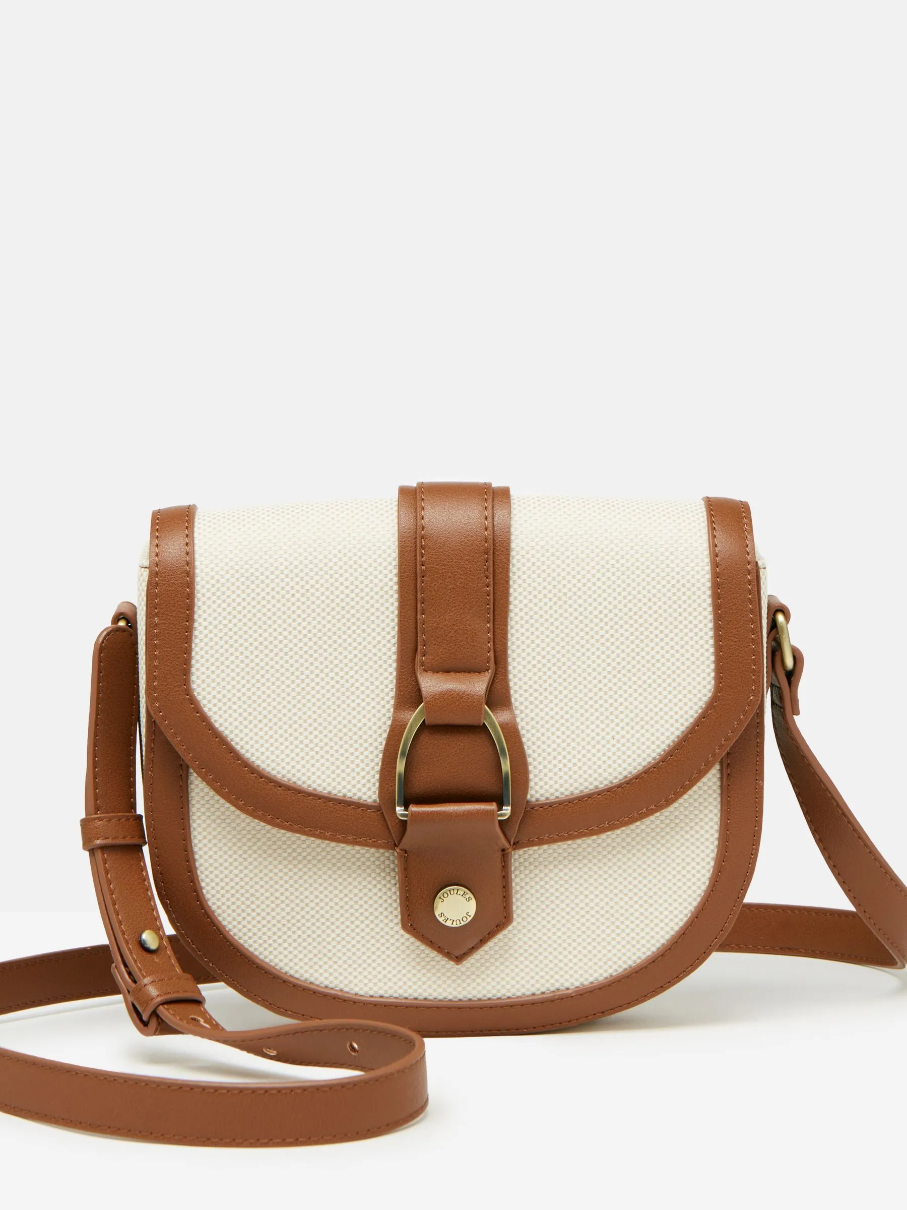 Tan Canvas Cross Body Bag