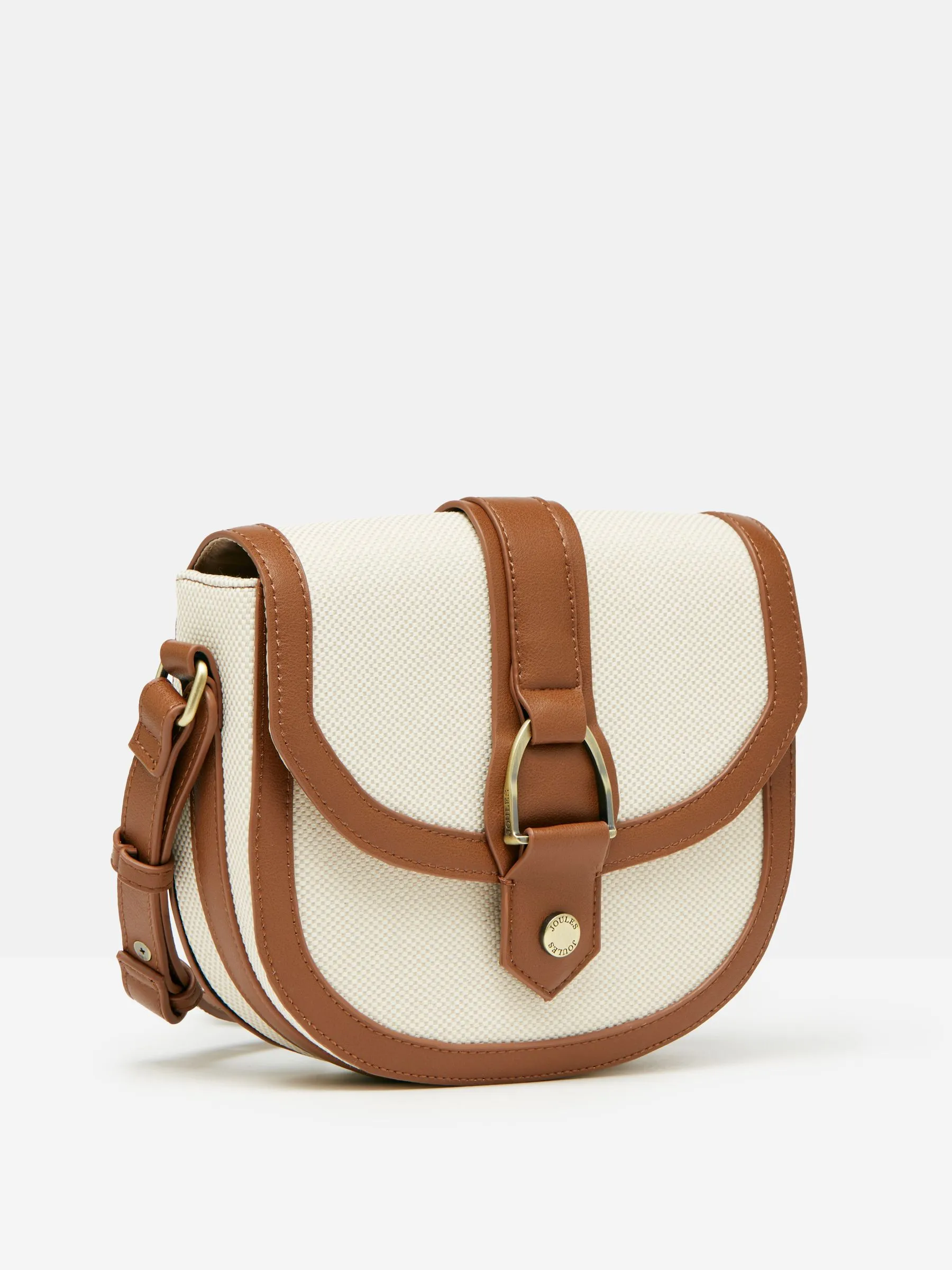 Tan Canvas Cross Body Bag